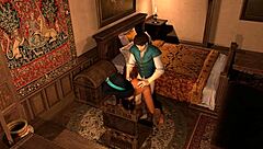 Flynn Bangs Curvy Jasmine in Standing Aladdin Tangled Parody Sex