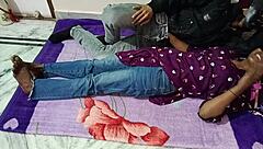 Indian Housewife in Bedroom with Husband's Friend