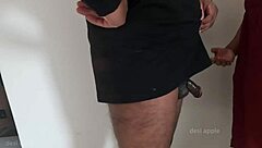 Tamil maid sridevi jerks stranger's black dick with oil