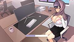 Tsundere Milfin Hentai Game Pornplay Ep 6 My Boss Is Teasing Me with Her Massive Tits Getting Out of the Perfect Cleavage