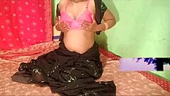 indian woman fucked hard in black saree with loud moans