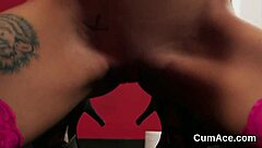 Hot Babe Gets Cum Shot On Face Swallowing All Spunk