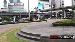 Petite Asian Teen 18+ Is Horny and in Love with This Backpacker's Big Cock