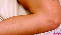 Sexy blonde says she's horny for anal