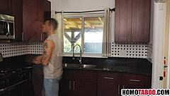 Straight step brother, 'I need a gay sex lesson.'