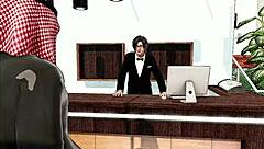 big tits hijab arab woman giving hotel service blowjob