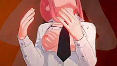 Miss Makima moans loud during deep 3D hentai penetration