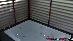 Latina POV Sucking Cock in Shower