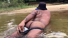 Nice River Bath Turns Into Hot Outdoor Fuck With Big Cock