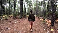 Teen Walks Naked In Forest For Hard Fuck