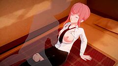 Miss Makima moans loud during deep 3D hentai penetration