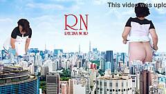 wow, a giant lady without panties walks around the city, she's as tall as king kong, amazing show of a giantess