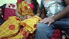 Aunt in Yellow Saree Bent Over for Devar's Anal Pleasure on Ranch!
