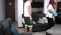 redhead milf manicurist fucks her client with big cock