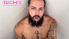 Bearded Man Spit On By Hunk