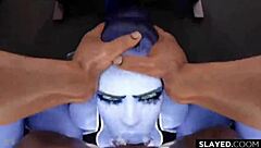 Widowmaker and Raven's Hentai Compilation: Blowjobs and Big Cocks