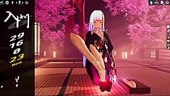 Kadobu hentai game ep 2: futanari girl does footjob to living dildo!