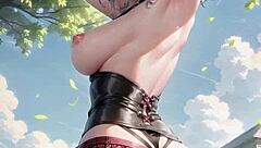 I watch this 3d couple play hard with masturbation sounds