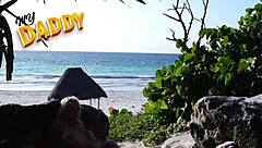 I fucked my friend's big-tit girlfriend on the beach