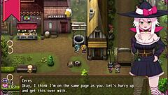 why is this confused witch stripping in the men's bathroom? ceres hentai part 3