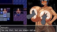 Tanned Girl Natsuki Handjobs Married Man In Bathroom