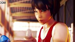 3D Hentai Athlete Screwed By Coach In Tight Clothes, Big Boobs, Big Ass, All Poses, Cum Inside And On Body