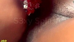 Teaching sugar baby to squirt, ended up on her face.