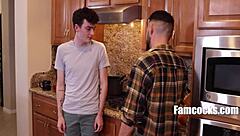 He takes her throat deep then pounds her ass hard