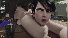 Bayonetta performs super combo with blowjob and creampie in hentai