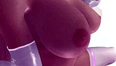 Princess Peach rides a huge dildo in this fun 3D cartoon.