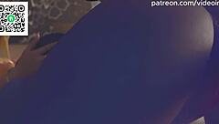 Overwatch 色情动画 DVA 和 Tracer 舔 Mercy