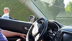 a stranger noticed that i was masturbating in the car and helped me cum