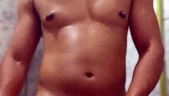 Hot Gay BDSM Session In Bathroom With Solo Masturbation And Fucking.