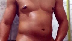 Hot Gay BDSM Session In Bathroom With Solo Masturbation And Fucking.