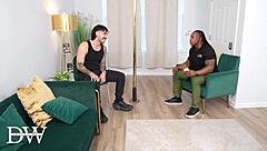 Petite Stripper Deepthroats in Interracial Orgy