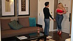 Thick Stepmom Fucks Stepson To Stop Date!