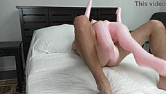 fucking tight ass of real doll with toys and anal sex