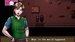 Facing a fast zombie in hentai game!