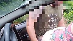 Naughty Bia shows wet pussy on the street?