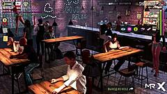 oiled model dances in fashion business