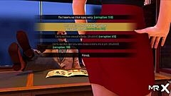 oiled model dances in fashion business