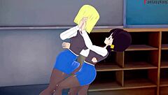 android 18 and videl lesbian sex in dragon ball zex