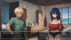 bluring the walls romance hentai game ep 3 teasing boyfriend with voyeurism ideas