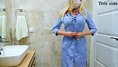 nurse gives prostate massage to patient in hospital