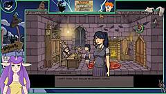 Big tits college teacher gets fucked in witch trainer game!