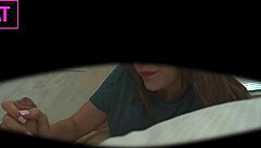 step mom returns from party without panties, and step son fucks her in the shared bed until he cums inside