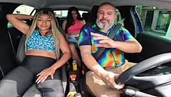 renata carvalho stopped for ride and joined in juicy blowjob