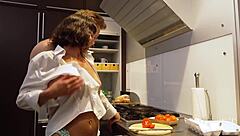 fucking my boss's wife in his apartment leads to intense orgasms and creampie