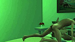 Monalisa Seduced in Pink Bra, Bent Over and Riding Old Man