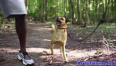 Scottish Housewife Bangs Black Cock Outdoors